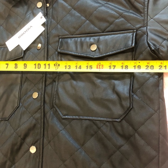 VIGOSS WOMEN’s FAUX LEATHER QUILTED JACKET SIZE M - Picture 8 of 10